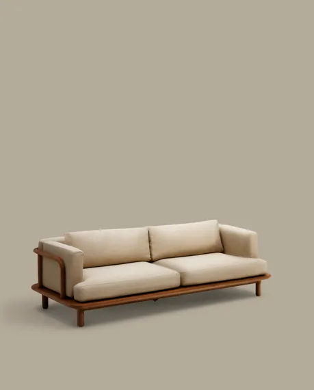 Трехместный уличный диван Turqueta из массива тика, 230 см