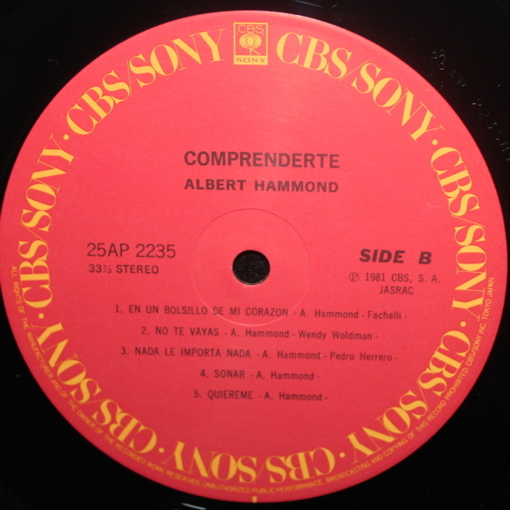 Albert Hammond / Comprenderte (LP)