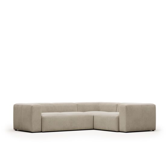 Угловой 3-х местный диван Blok 290 x 230 cm бежевый