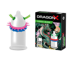 Стимулирующая насадка Dragon EASTERN в силиконовом лубриканте с эластичными усиками (1 шт) (Цвет: прозрачный)