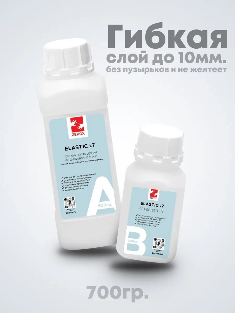 Эпоксидная смола для творчества гибкая Zepox Elastic