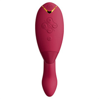 Бордовый вибратор 20,3см с вакуумным стимулятором Womanizer Duo 2 Bordeaux WZ142SG7