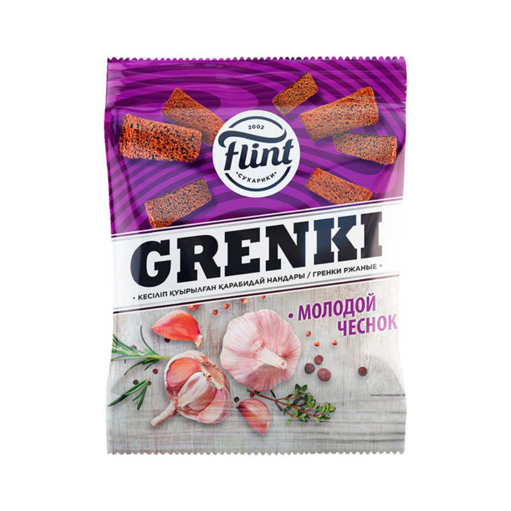 Гренки Flint Молодой чеснок 60 гр