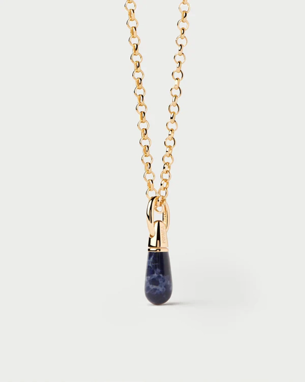 Подвеска Sodalite Drop серебро 925 пробы покрытое золотом