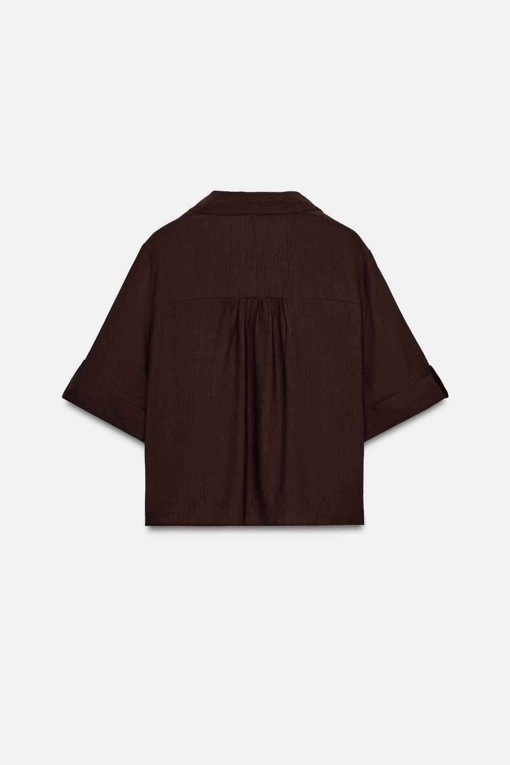 РУБАШКА СВОБОДНОГО КРОЯ С КОРОТКИМ РУКАВОМ — ZARA