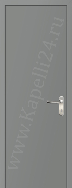 Дверь влагостойкая пластиковая KAPELLI multicolor ДГ RAL 9006 Бело-алюминиевый + коробка