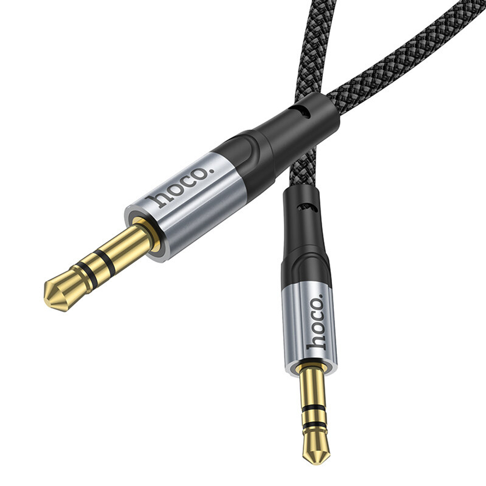 Кабель AUX, Jack 3,5mm(m) - Jack 3,5mm(m) HOCO UPA26, Fresh, 1.0м, цвет: чёрный