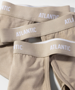 Мужские трусы стринги Atlantic, набор из 3 шт., хлопок, бежевые, 3BMP-1572