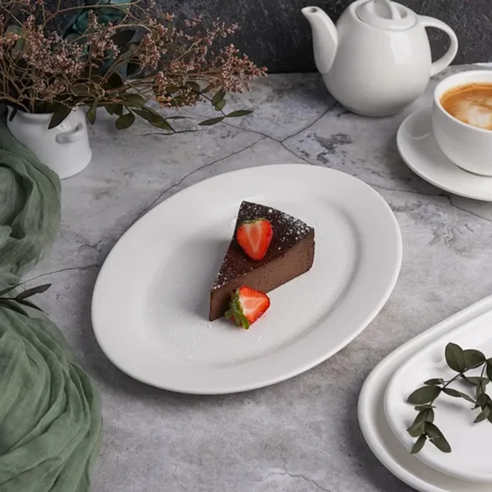 Блюдо овальное 30*21 см h2 см белое фарфор P.L. Proff Cuisine [4]