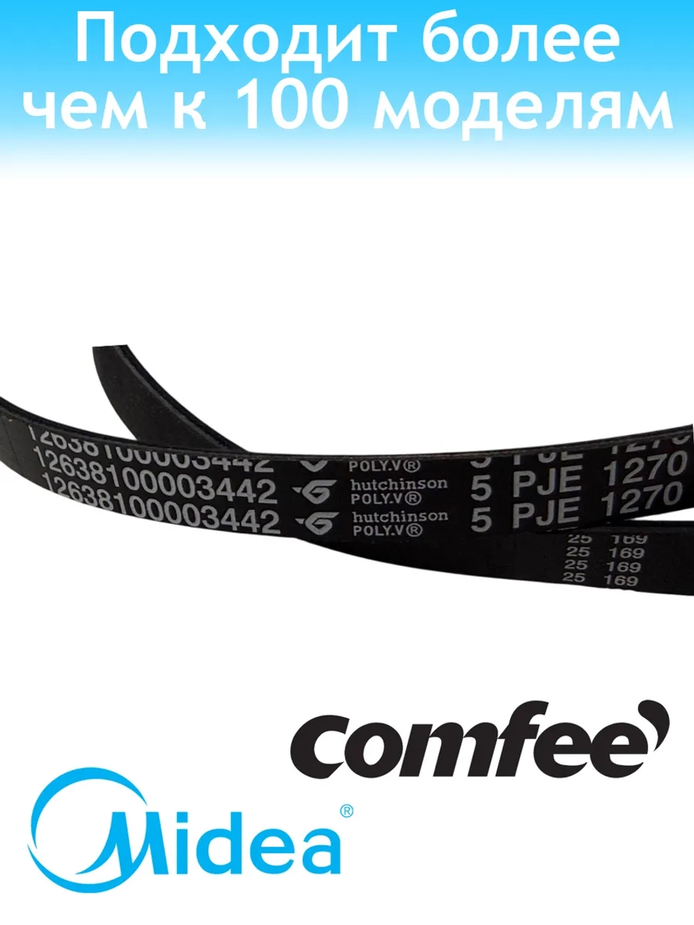 Ремень бака для стиральной машины MIDEA 12638100003442  ( DC81-01814A , 1049093 , 12638100003442 )