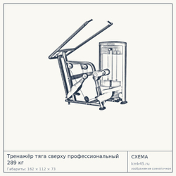 Тренажёр тяга сверху профессиональный 289 кг — от 230 000 ₽