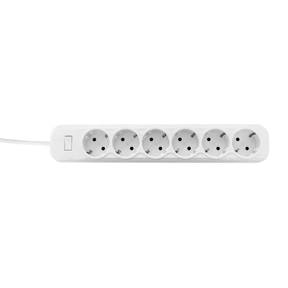 Сетевой фильтр 6*1,8м 16А/3,2кВт с выкл. c/з ПВС 3x1,0 Блокбастер XL EKF PROxima