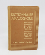 Dictionnaire analogique repertoire moderne des mots par les idees, des idees par les mots (Аналоговый словарь современный справочник слов по идеям, идей по словам), Par Charles Maquet, Paris, Larousse, 1936