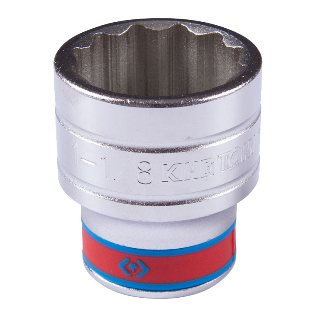KING TONY (433036S) Головка торцевая стандартная двенадцатигранная 1/2", дюймовая 1-1/8"