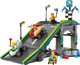 Конструктор LEGO City 60460 Никаких ограничений: Трасса для гоночных автомобилей с рампой