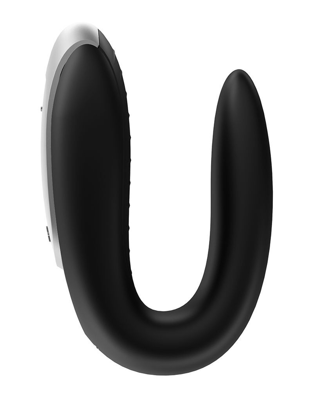 Чёрный вибромассажёр для пар Satisfyer Double Fun (Цвет: черный)