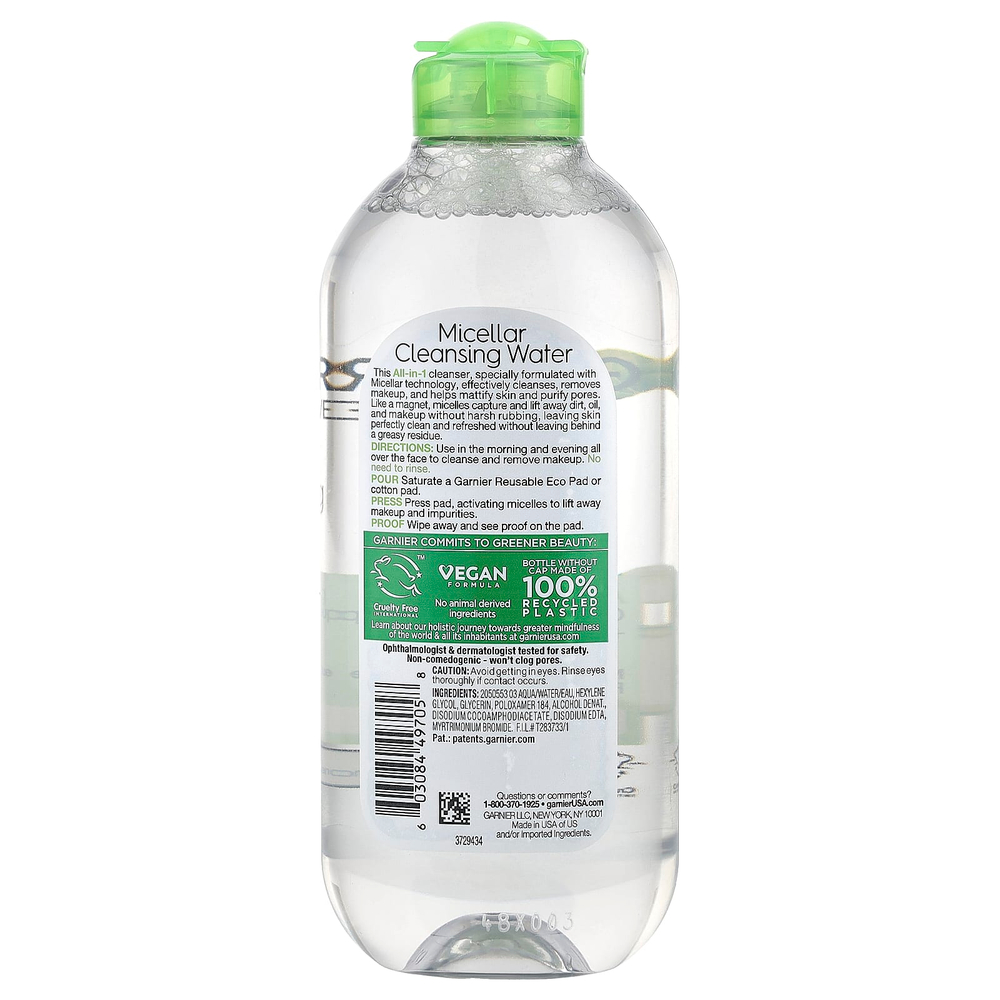 Garnier, SkinActive, мицеллярная очищающая вода, универсальное матирующее средство, 400 мл (13,5 унции)
