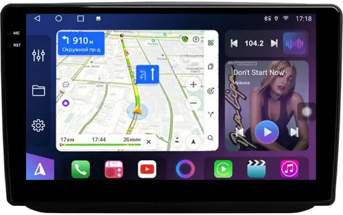 Магнитола для Skoda Fabia 2 2007-2014 - FarCar S500-TS18 монитор 10.36" QLED на Android 14, CarPlay, 4G SIM-слот