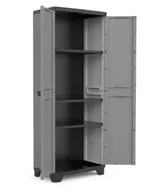 Keter Комплект для хранения:  Хозяйственный шкаф StiloTall Cabinet + Шкаф хозяйственный Stilo Cabinet Low — фото 4