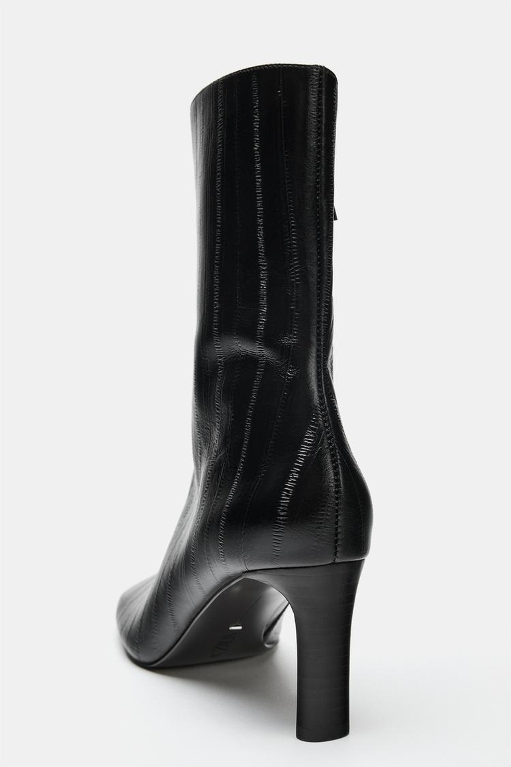 ZARA КОЖАНЫЕ БОТИЛЬОНЫ LIMITED EDITION, ЧЕРНЫЙ