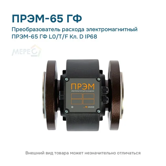 Преобразователь расхода электромагнитный ПРЭМ-65 ГФ L0/T/F Кл. D IP68
