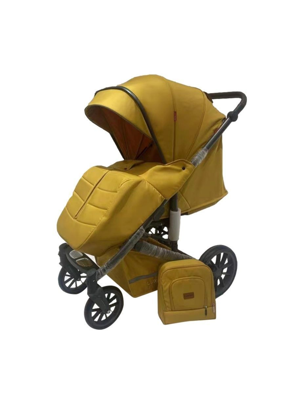 Прогулочная коляска Luxmom 790, с сумкой ,амортизаторами,yellow
