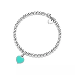 Браслет из серебра с голубой эмалью и бриллиантом 💠Tiffany