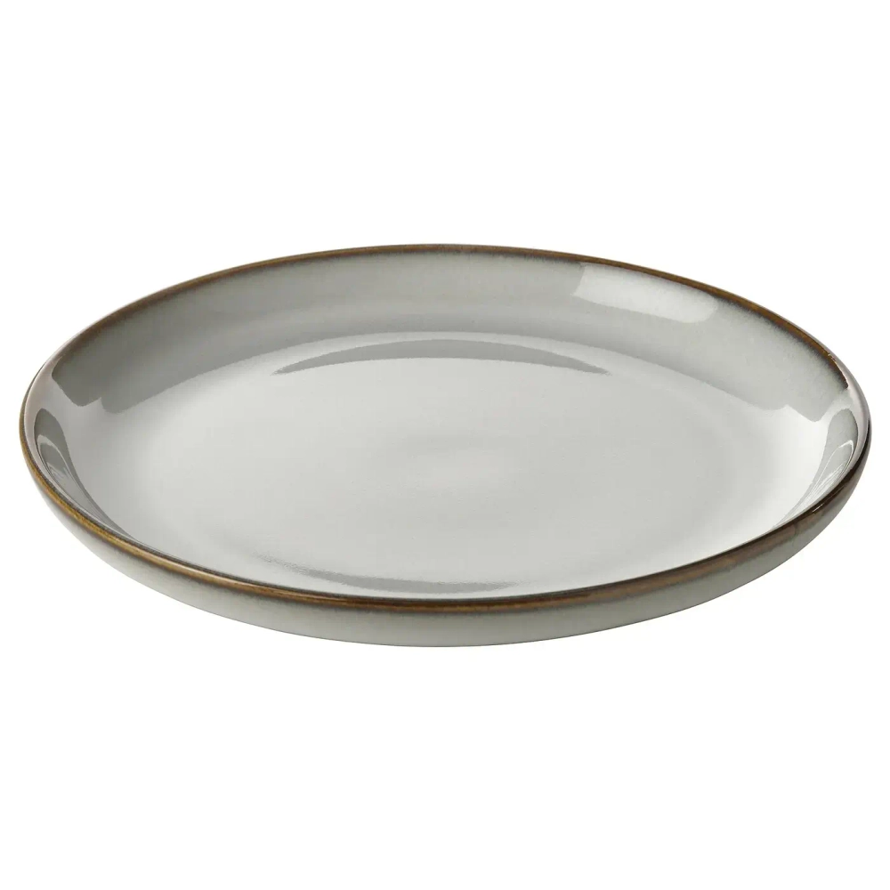 Тарелка IKEA GLADELIG (ГЛАДЕЛИГ), Серый, 20 см