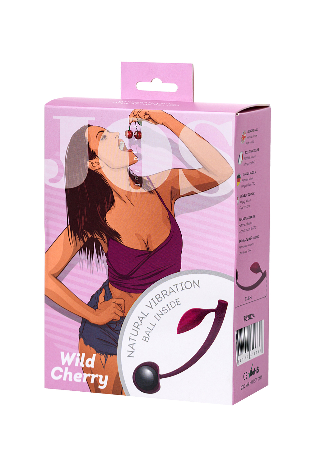 Вагинальный шарик Wild cherry бордовый 3 см