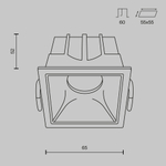 Встраиваемый светильник Technical DL043-01-10W4K-SQ-WB