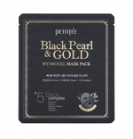 Гидрогелевая маска для лица с черным жемчугом Petitfee Black Pearl & Gold Hydrogel Mask Pack 32 мл
