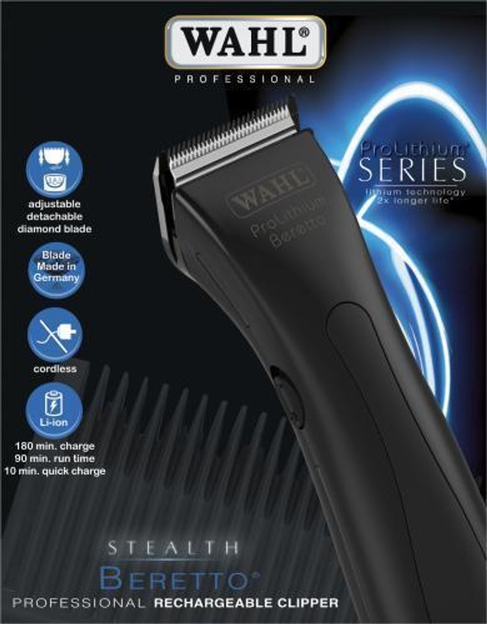 Машинка для стрижки Wahl Beretto Stealth Prolithium (4212-0471) - 9
