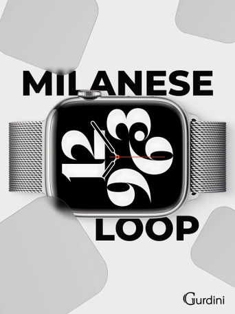 Ремешок Gurdini Milanese Loop (миланский сетчатый-10) Apple Watch 42mm/44mm Silver