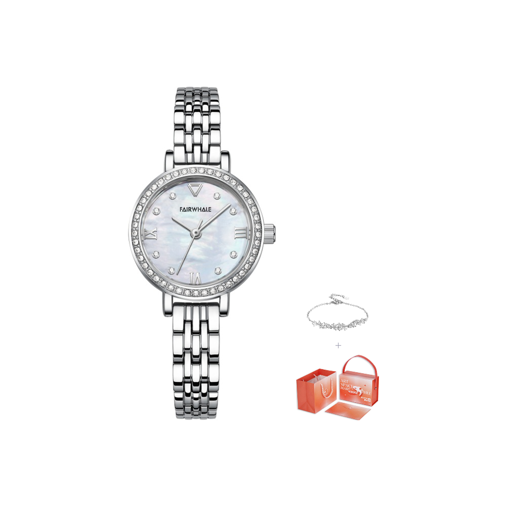 FAIRWHALE Smart Series Women"s Watch Quartz Movement Stainless Steel Watchband Watch Women"s Watch White Dial