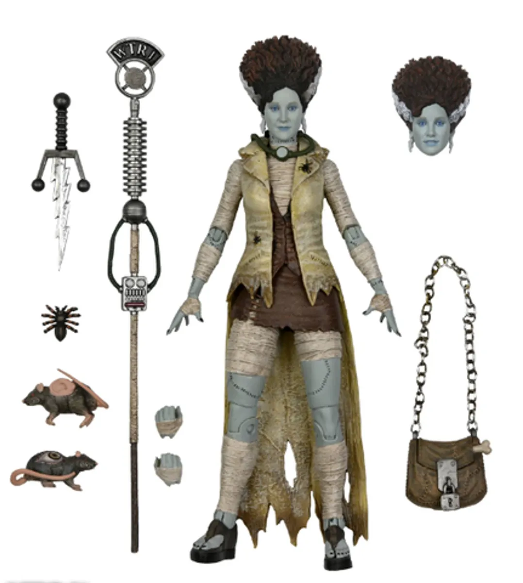 Фигурка NECA Universal Monsters x Teenage Mutant Ninja Turtles: Ultimate April as Bride of Frankenstein