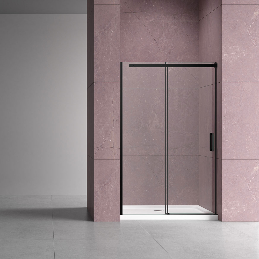 Душевая дверь Vincea Дайс (Dice) VDS-4D120CLB, 1200, черный, стекло прозрачное