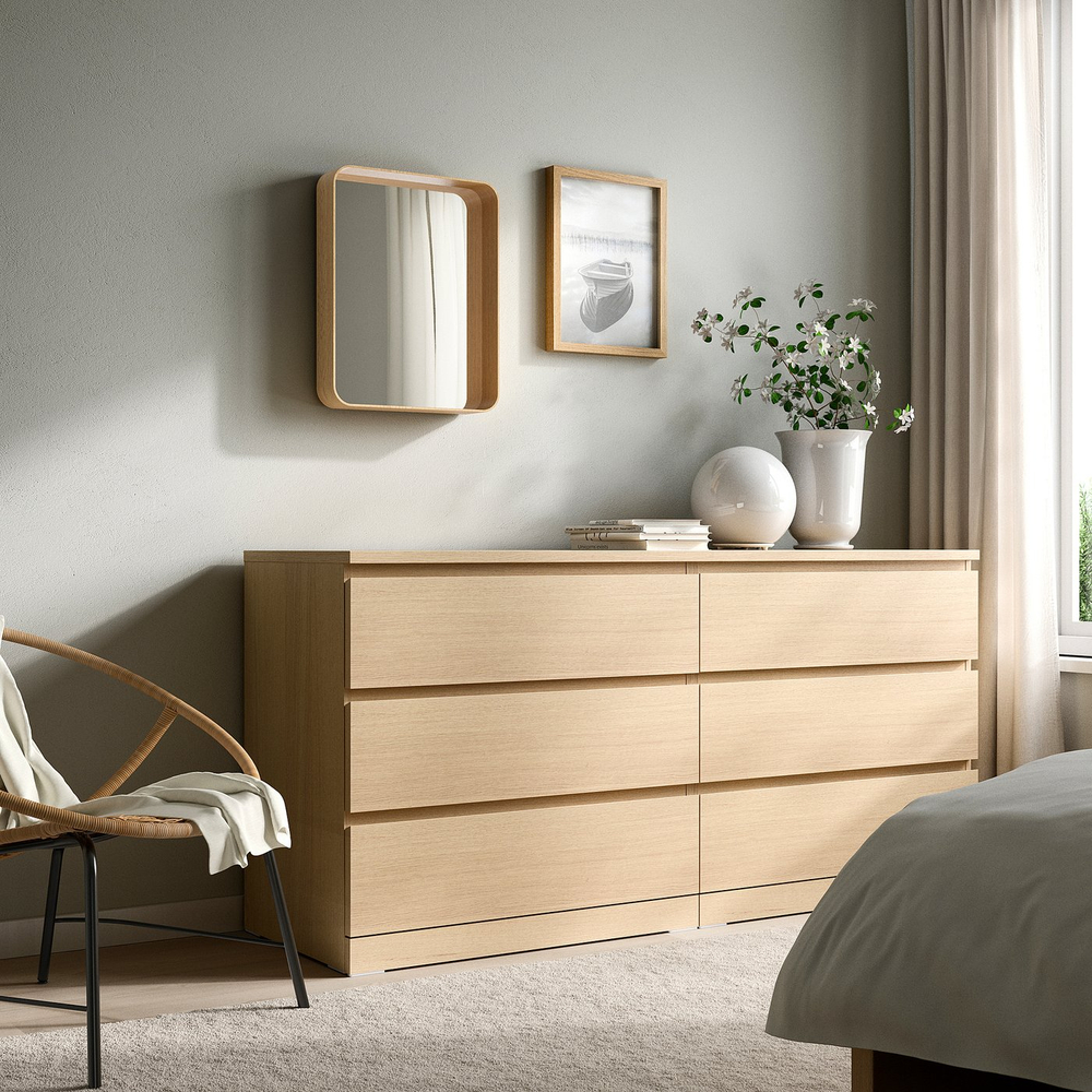 IKEA DVÄRGSYREN  (ИКЕА ДВЭРГСИРЕН)  -  Зеркало - дубовый шпон 40х50 см