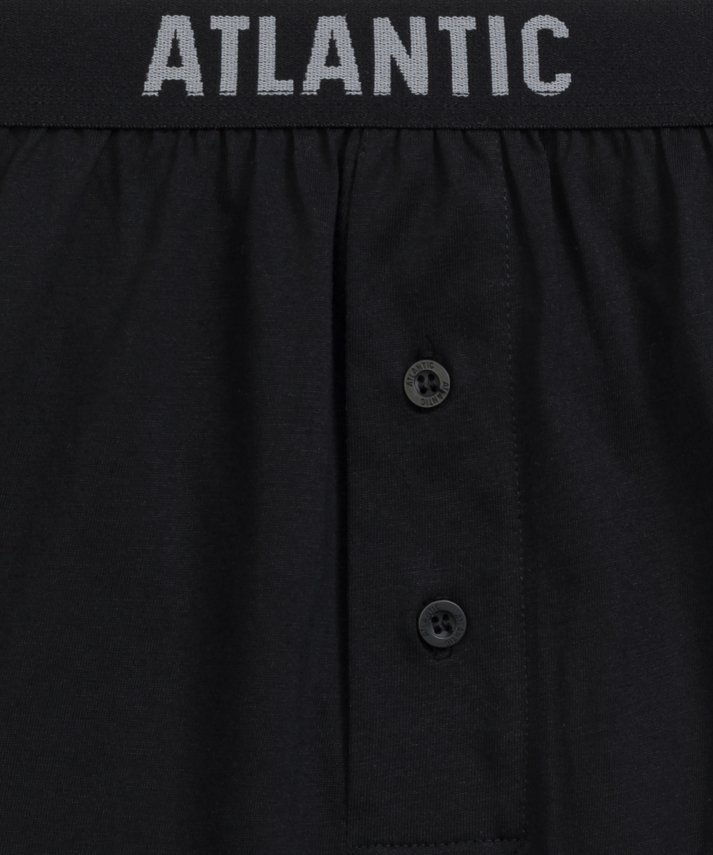 Мужские трусы боксеры Atlantic, набор из 2 шт., хлопок, черные + серый меланж, 2MBX-025