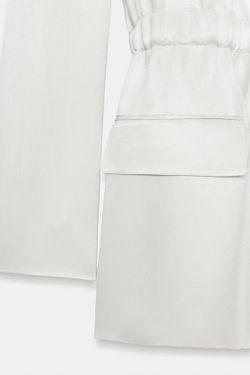 ZARA АТЛАСНЫЙ БЛЕЙЗЕР — ZW COLLECTION, ЦВЕТ ЛЬДА