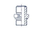 Штуцер FE ORFS 11/16" D08-10 M12x1.5