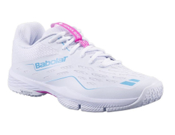 Женские кроссовки для падела Babolat Sensa Rise - white/rhodamine red