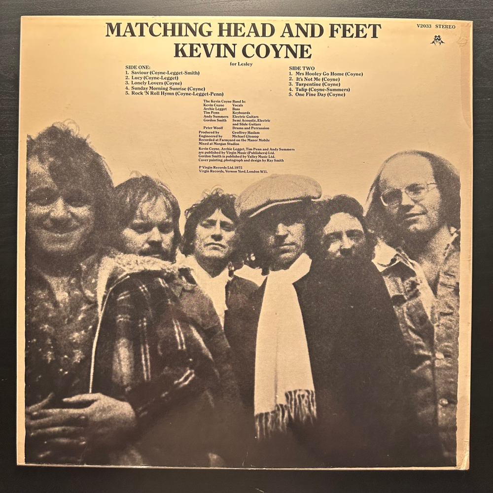 Kevin Coyne - Matching Head And Feet (Англия 1975г.) Misprint