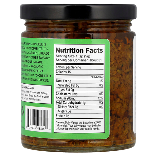 Pure Indian Foods, Необработанный рассол из манго, 255 г (9 унций)