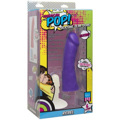 Фиолетовый фаллоимитатор American POP! Rebel 6 Slim Dong - 16,5 см. (Цвет: фиолетовый)