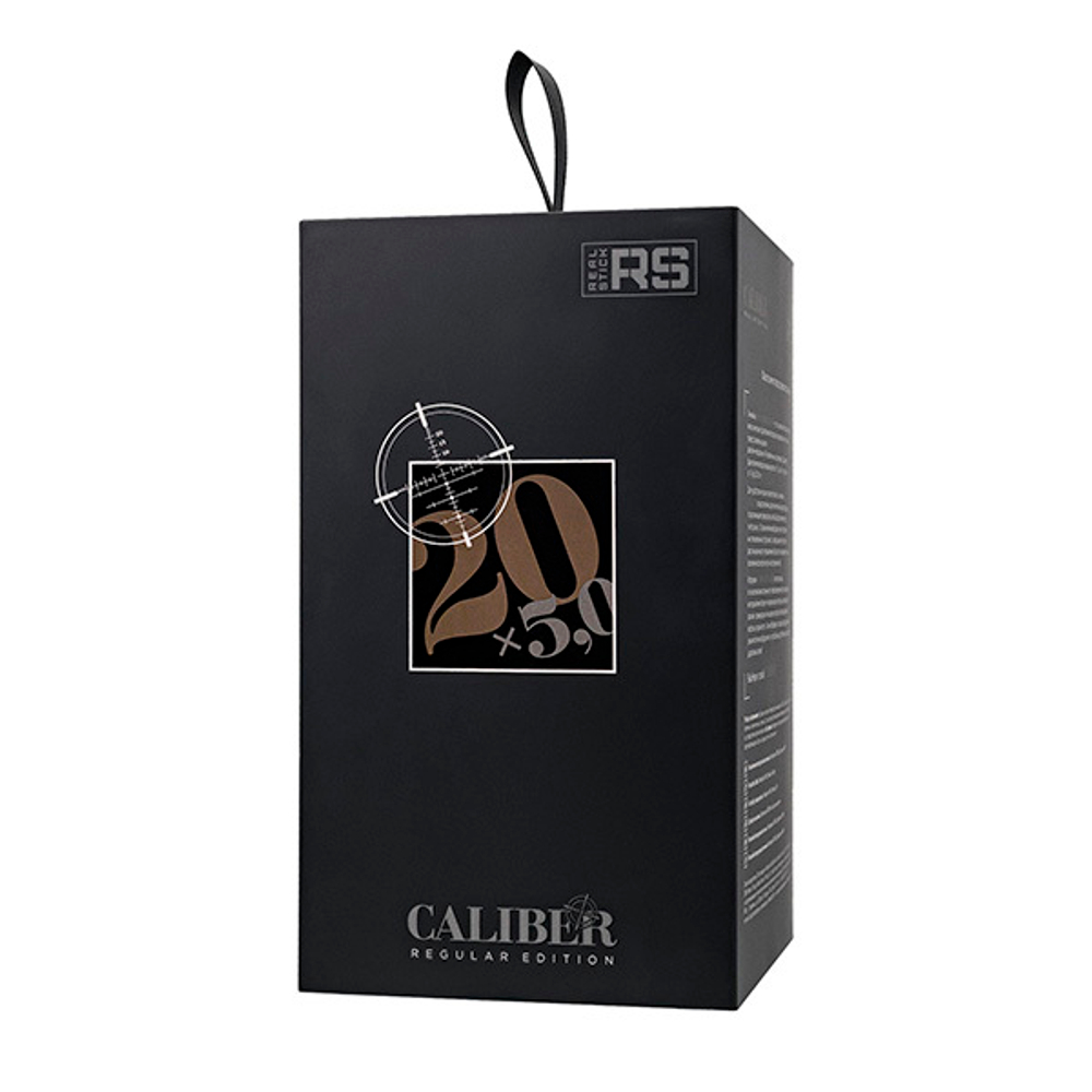 Фаллоимитатор с изогнутой головкой 20см на присоске ToyFa RealStick Caliber 983015