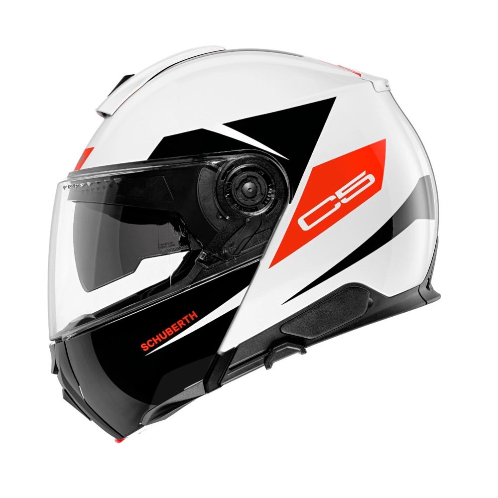 Шлем Schuberth C5 Eclipse Red, белый/красный, размер XL (RR)