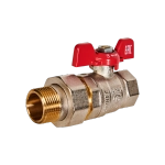 Кран шаровой полнопроходной ROMMER - 3/4" (ВР/НР, PN40, ручка-бабочка)