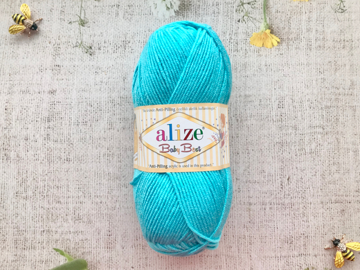 Пряжа ALIZE "Baby Best" 287 светло-бирюзовый