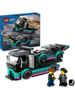 Конструктор Лего Сити Гоночный автомобиль и автовоз | LEGO City Race Car and Car Carrier Truck 60406 — 328 деталей (6+)