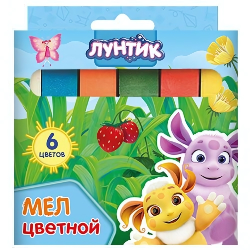 Мел цветной 6шт. "Лунтик" (Центрум)
